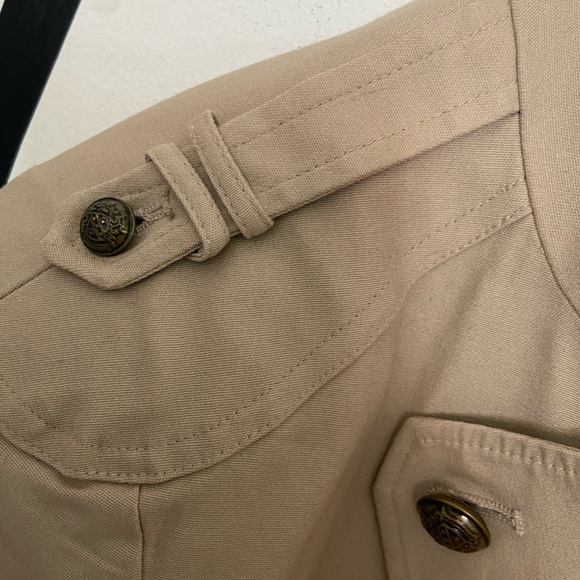 Apostrophe cream/buff military style jacket - Picture 9 of 10